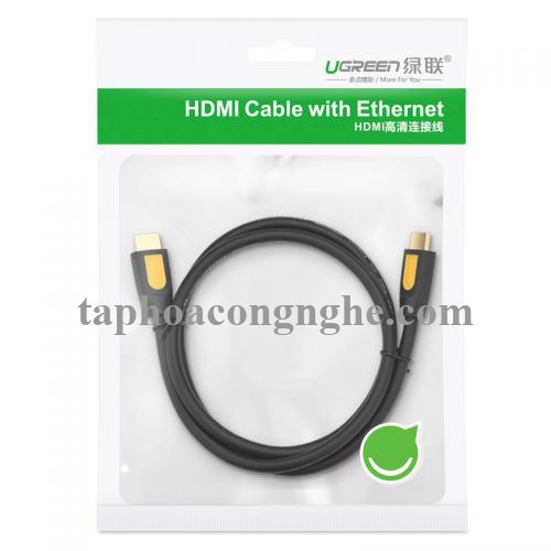 Ugreen 10130 3M màu Vàng Cáp tín hiệu HDMI chuẩn 1.4 hỗ trợ phân giải 4K * 2K HD101 30010130